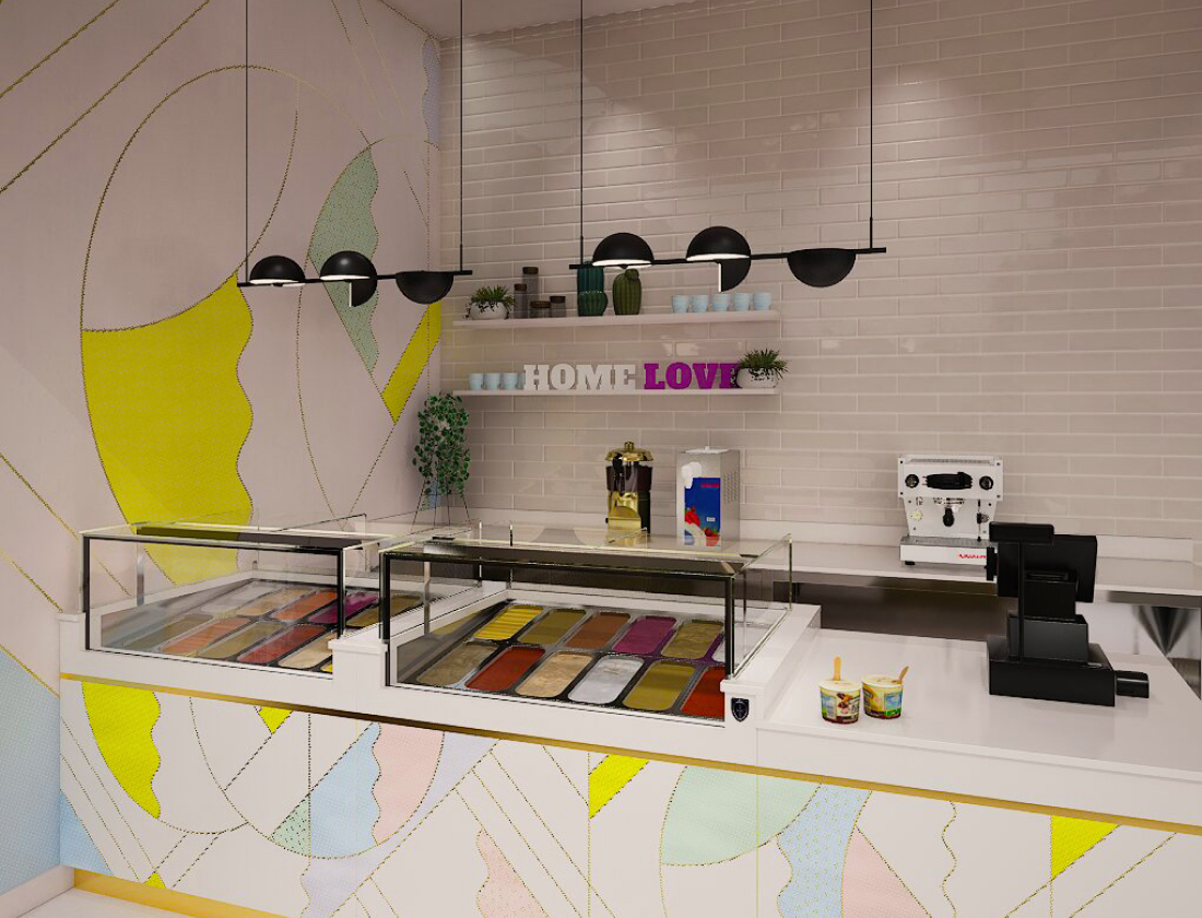 Gelato Shop background