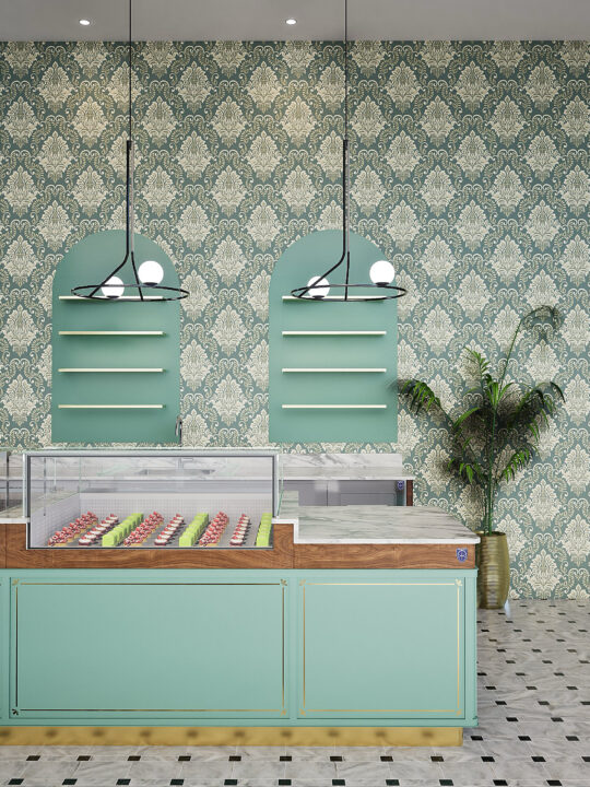 Classic LightBlue & Wood (S) – Check counter